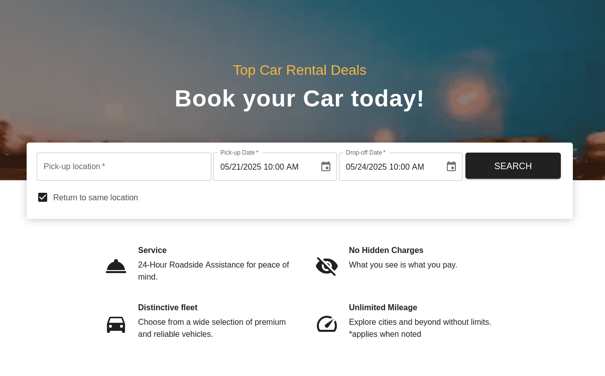 BookCars Car Rental Web App MERN Stack Source Code