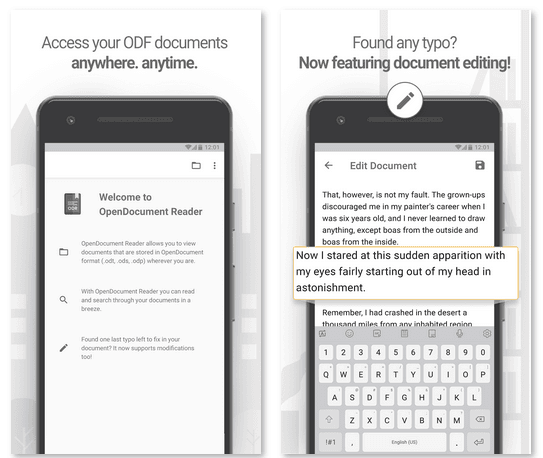 OpenDocument.droid: Android OpenOffice Reader Source