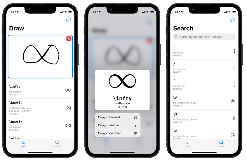 DeTeXt: SwiftUI LaTeX Symbol Recognizer for iOS