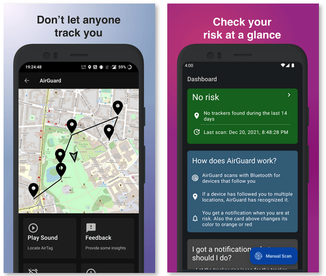 AirGuard: Anti AirTag Tracker App for Android
