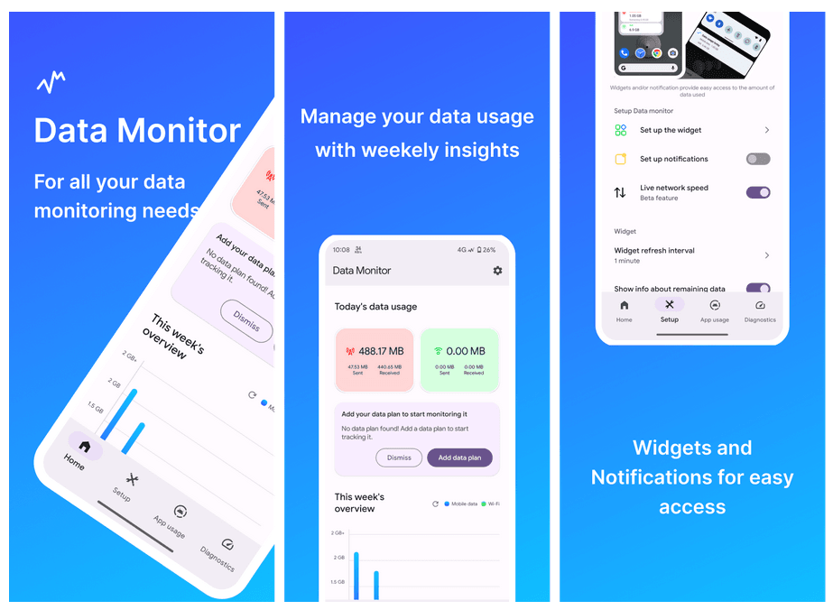 DataMonitor: Android App for Tracking Data Usage