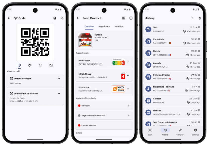 Open-Source Barcode Scanner App for Android