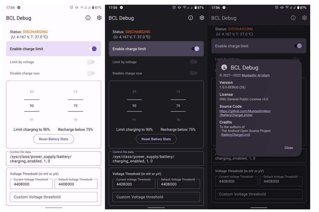 Battery Charge Limiter: Open-Source Android Charging Control