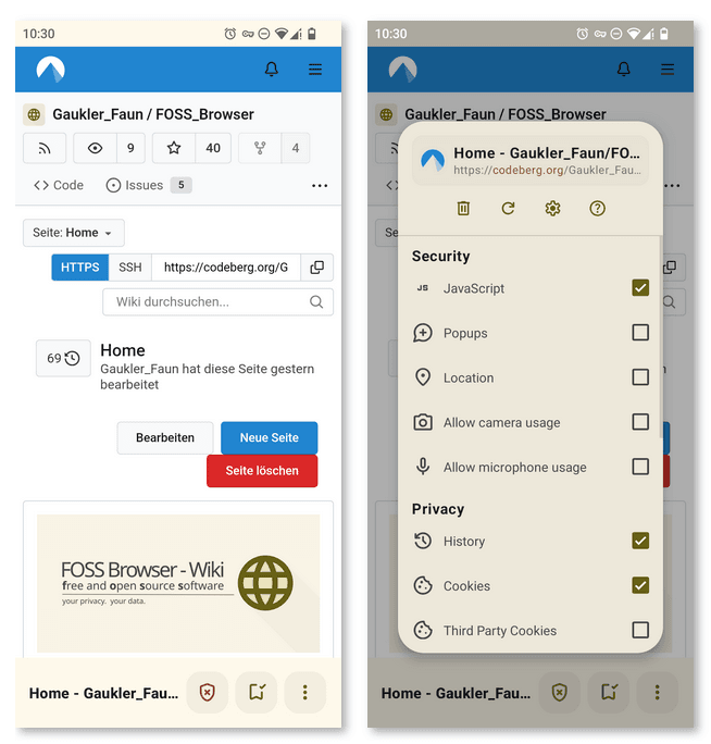 FOSS Browser: Secure Open Source Android Web Browser