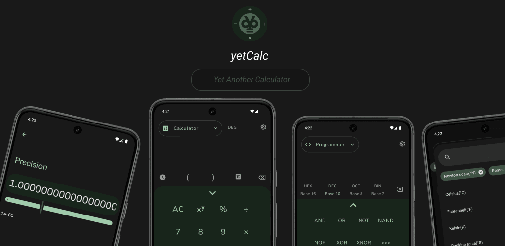 yetCalc: Advanced Android Calculator with Open Source Code