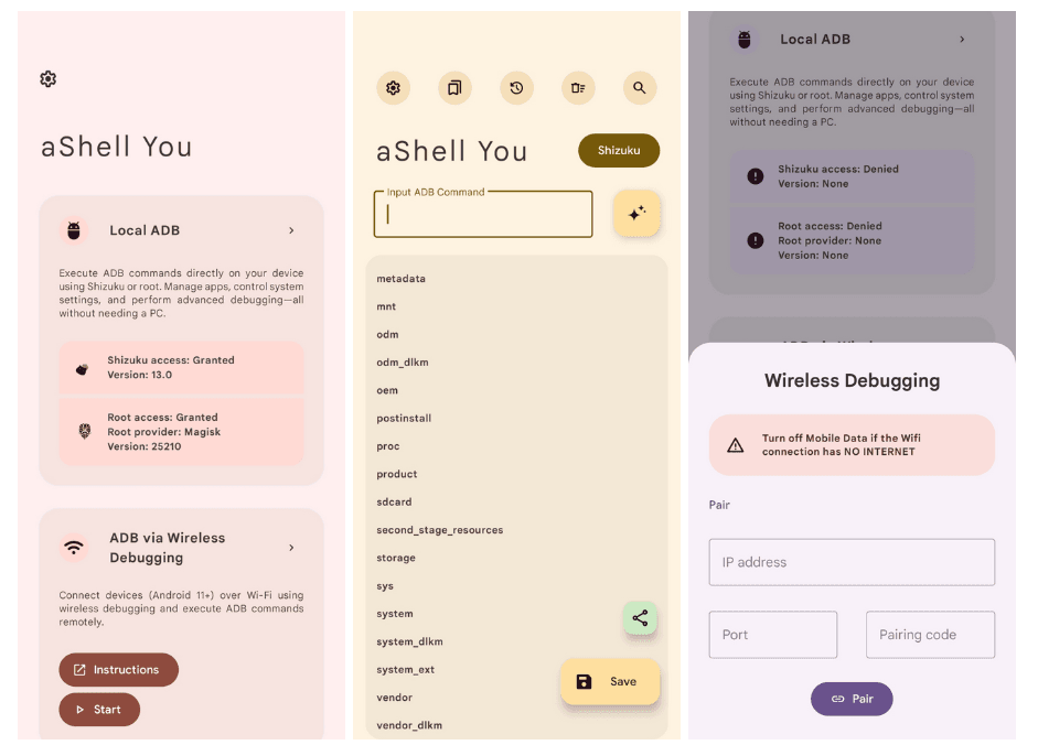 Advanced Android Shell Utility – aShellYou ADB App
