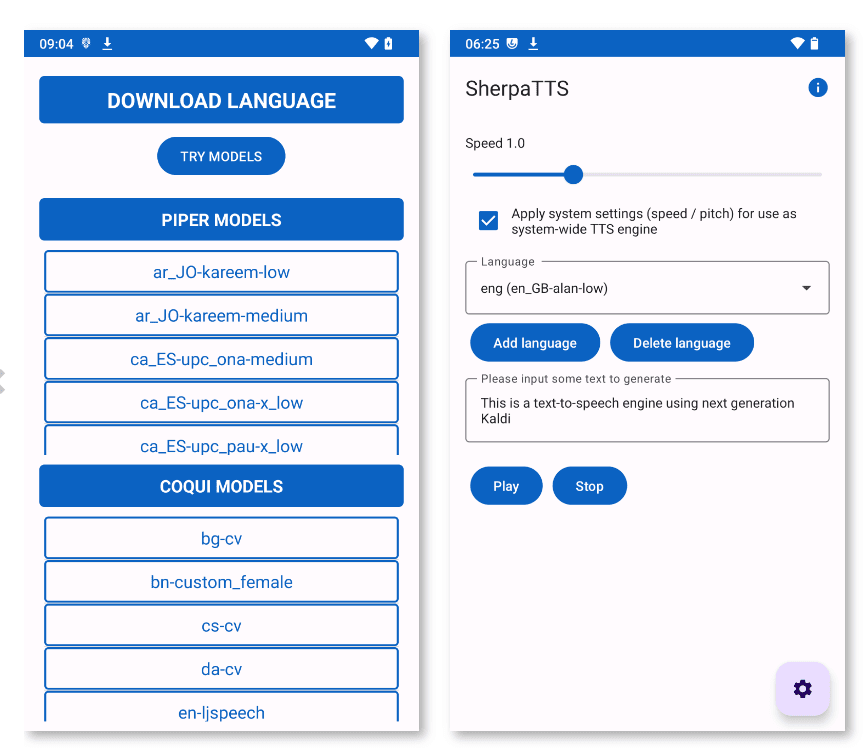 SherpaTTS Android Engine – Offline AI Speech (GPL‑3.0)