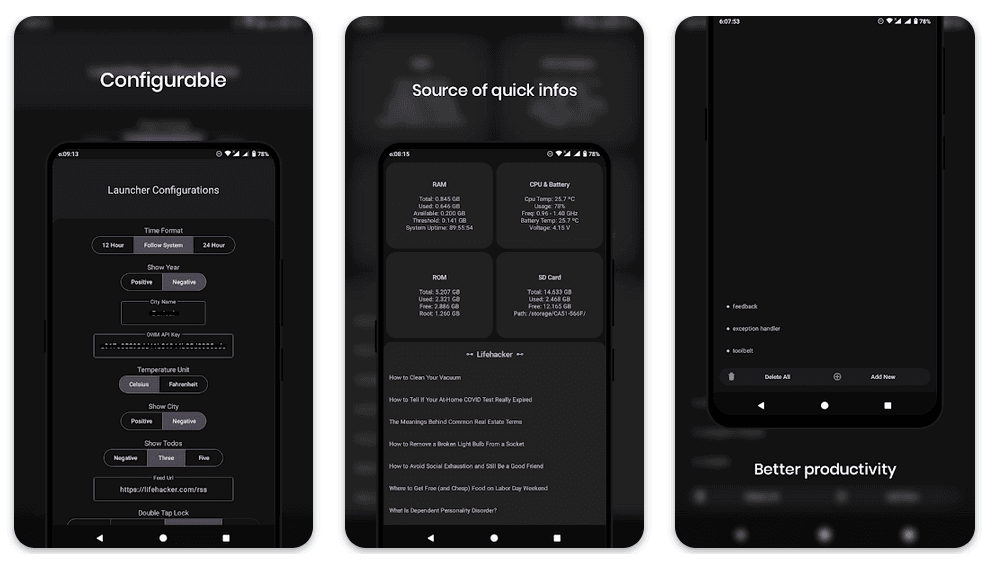 Feature‑Rich Open‑Source Android Launcher in Kotlin