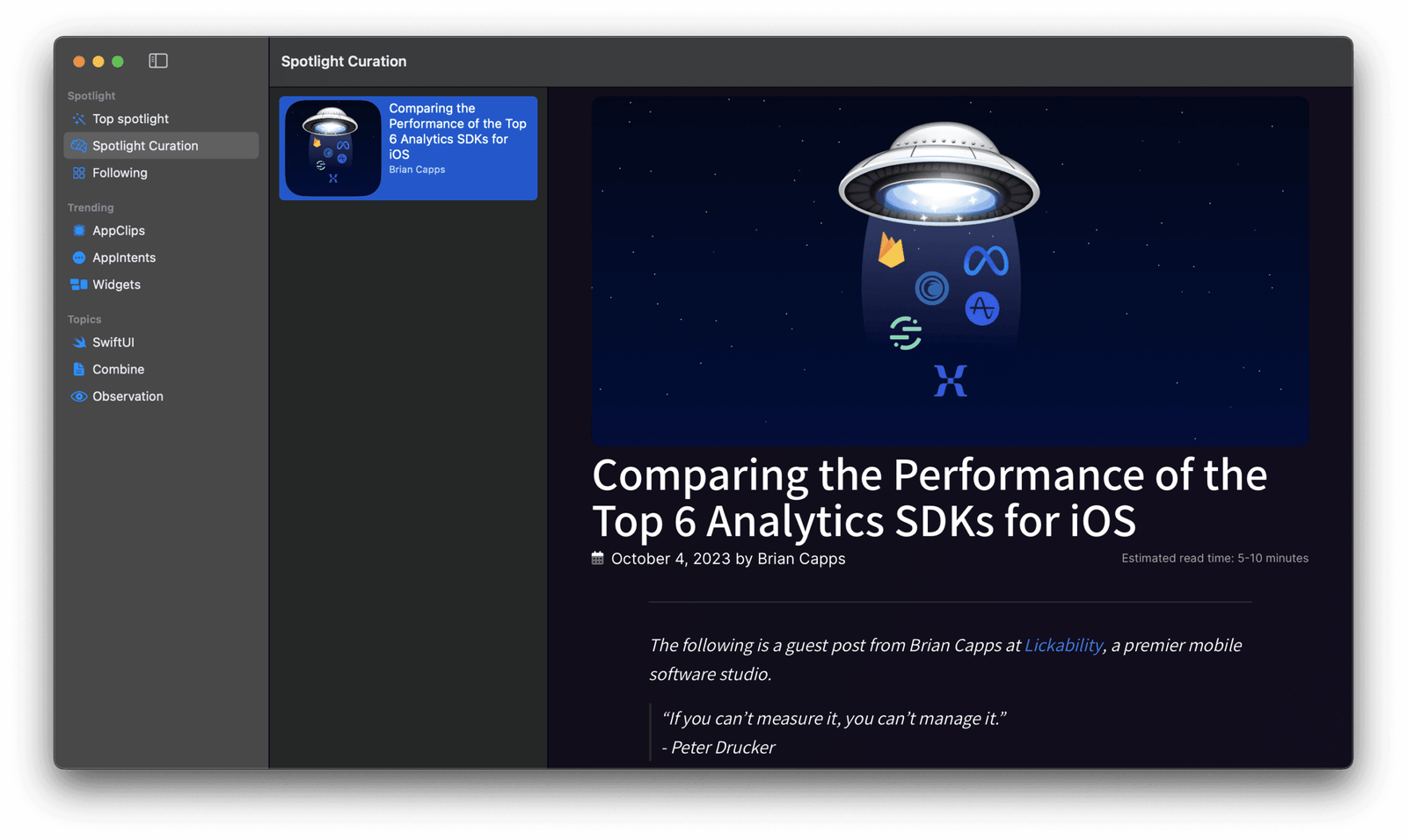 DevSpotlight – Cross‑Platform SwiftUI Tech News App
