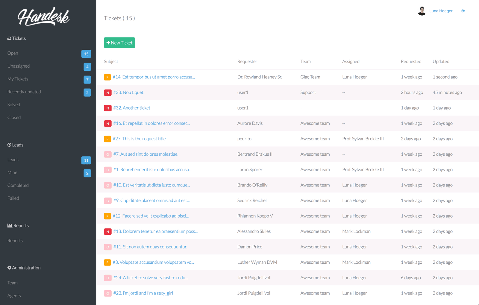 Handesk: Laravel Help Desk & Lead Management App